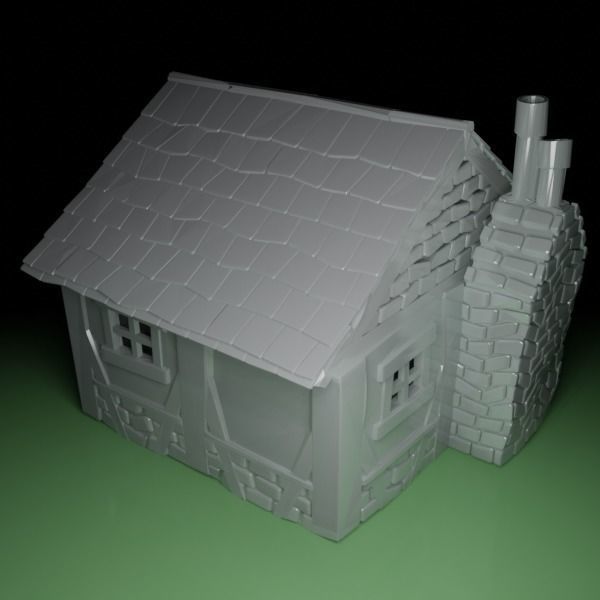 Tabletop Fantasy House Scaled for 28mm RPGs and Wargames 3D print model_3