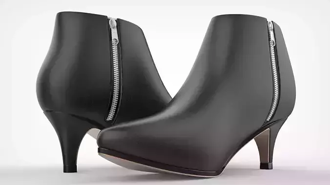 Beautiful stiletto boots or heel boots with zipper