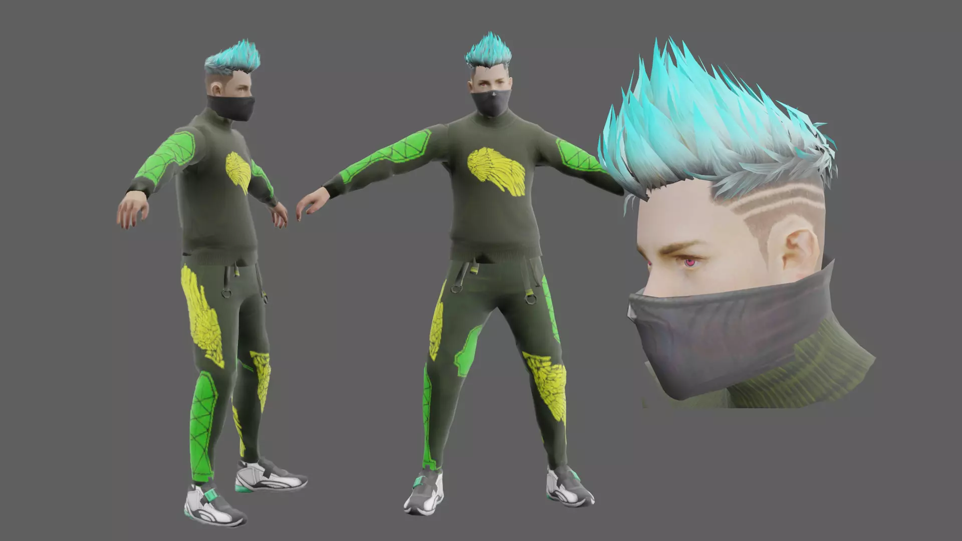 Free Fire Model Low-poly 3D model_0