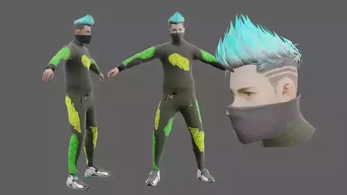 Free Fire Model Low-poly 3D model