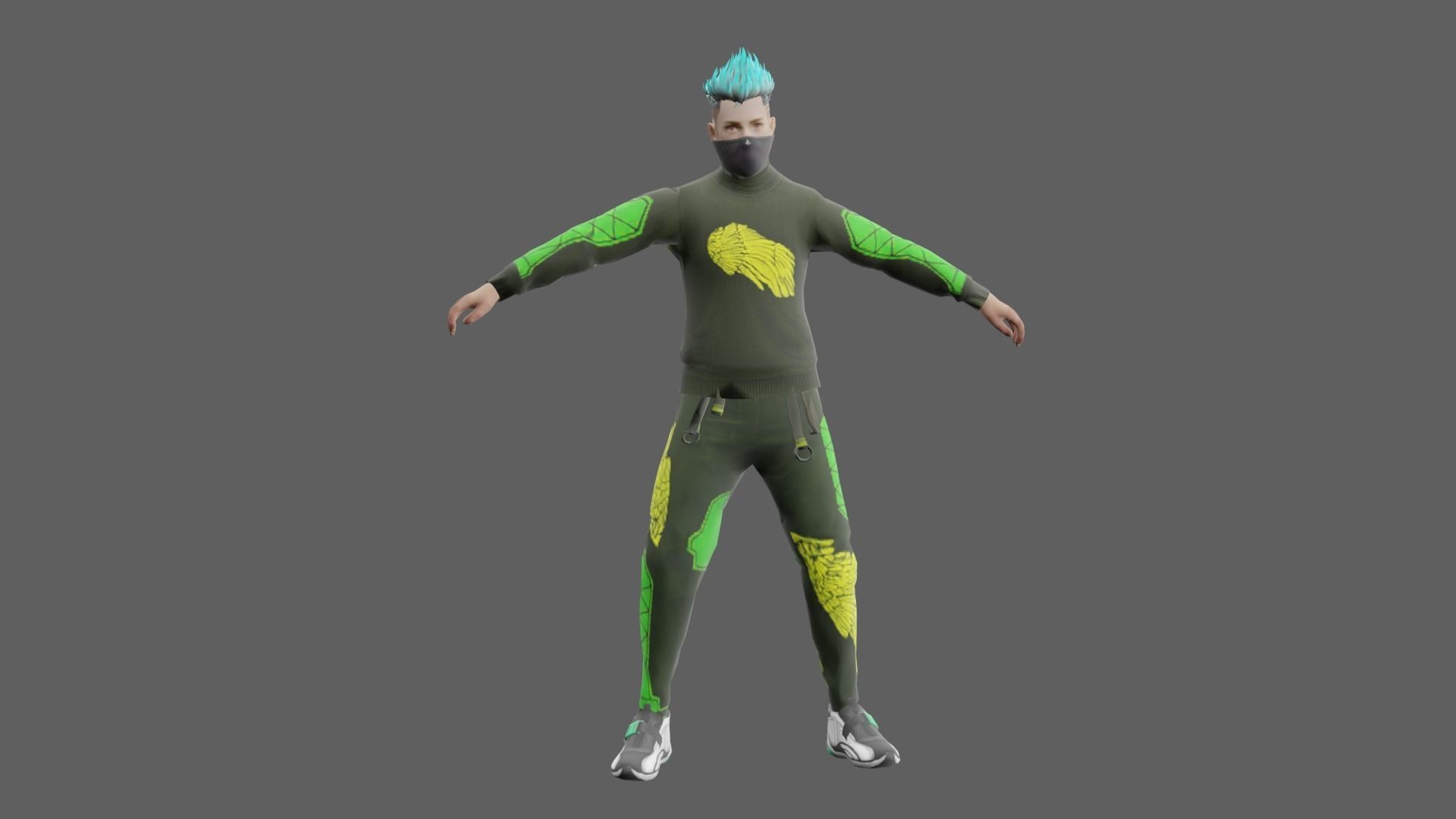 Free Fire Model Low-poly 3D model_2