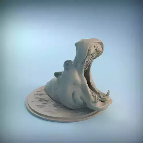 Hippo Head for 3D printing