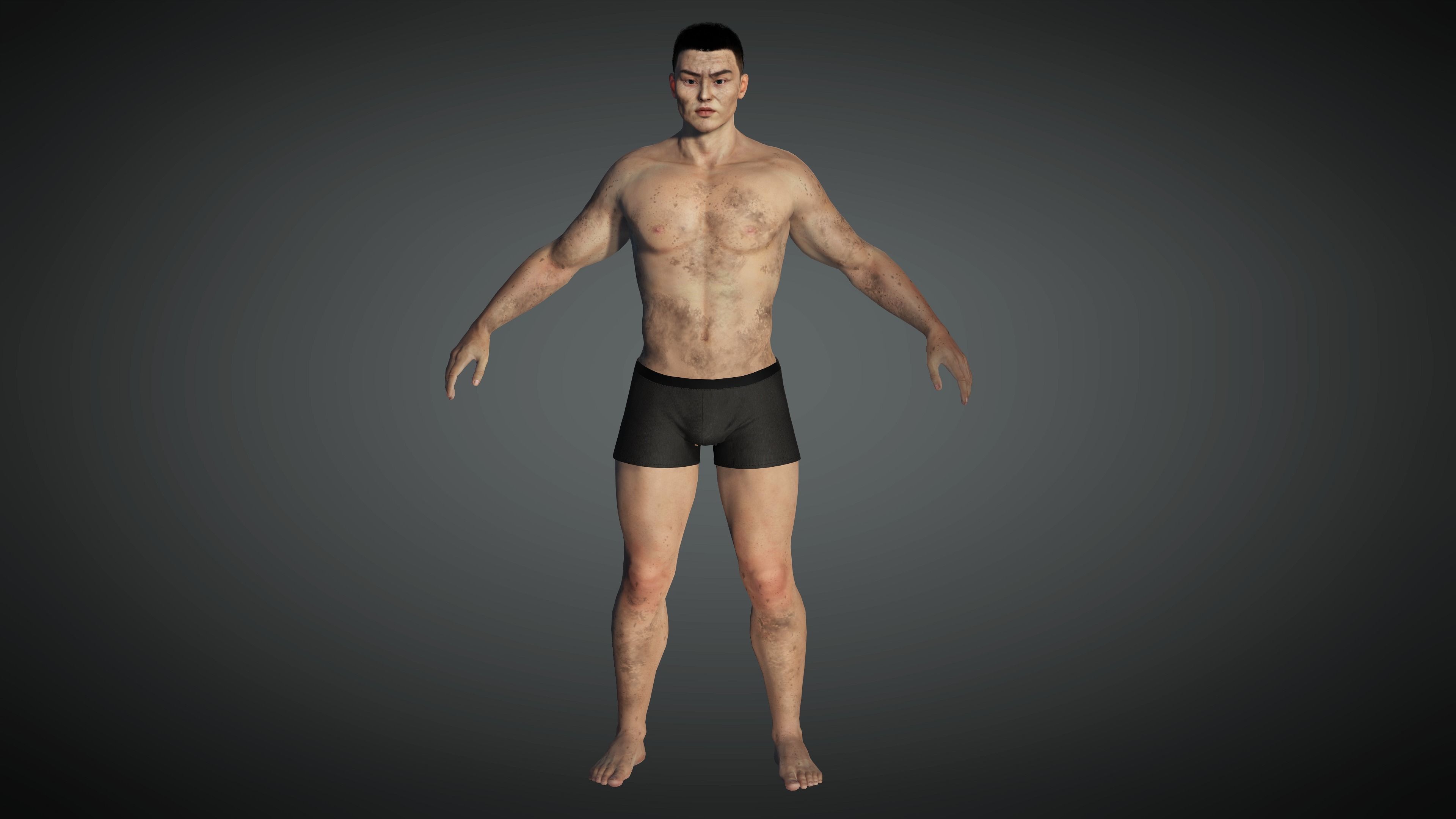 AAA Military Male Character 01 Low-poly 3D model_10