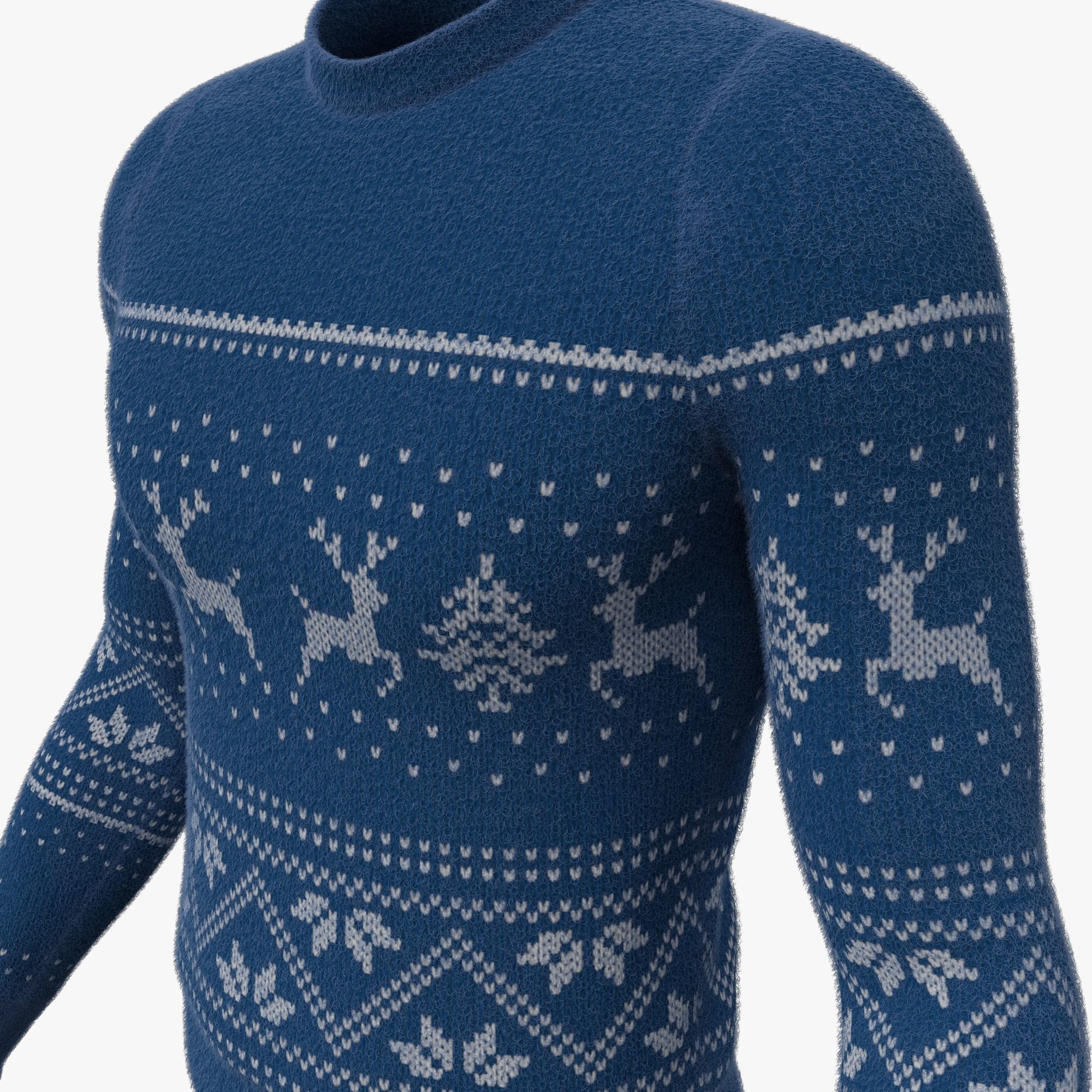 Christmas sweater 3D model_2