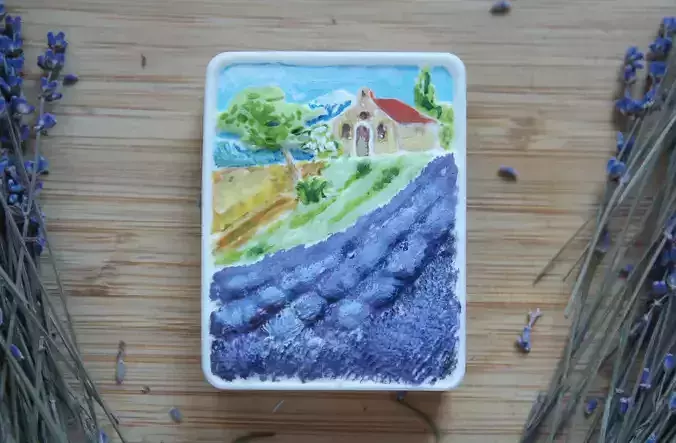 Provence lavender field 3D print model