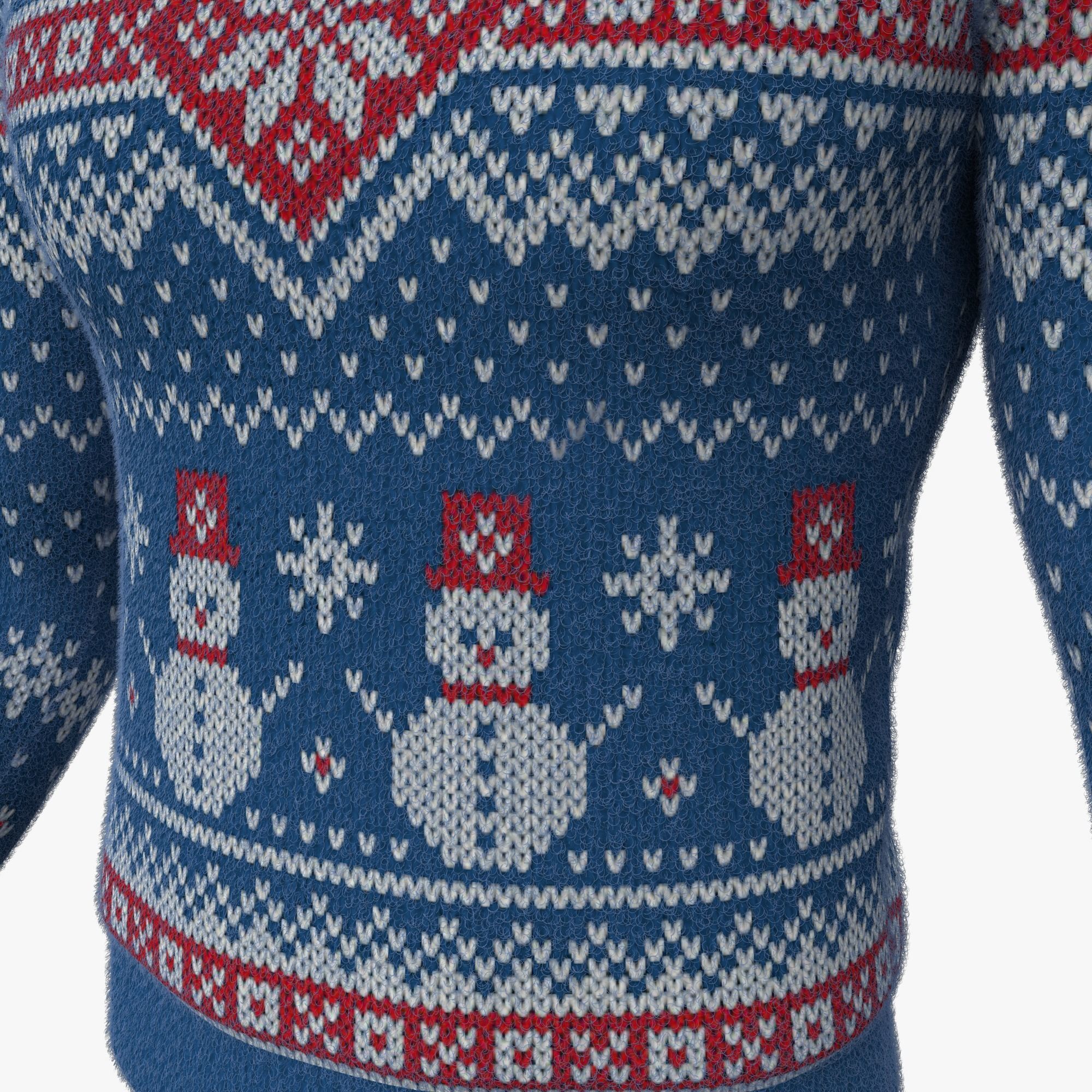 Christmas sweater 3D model_1