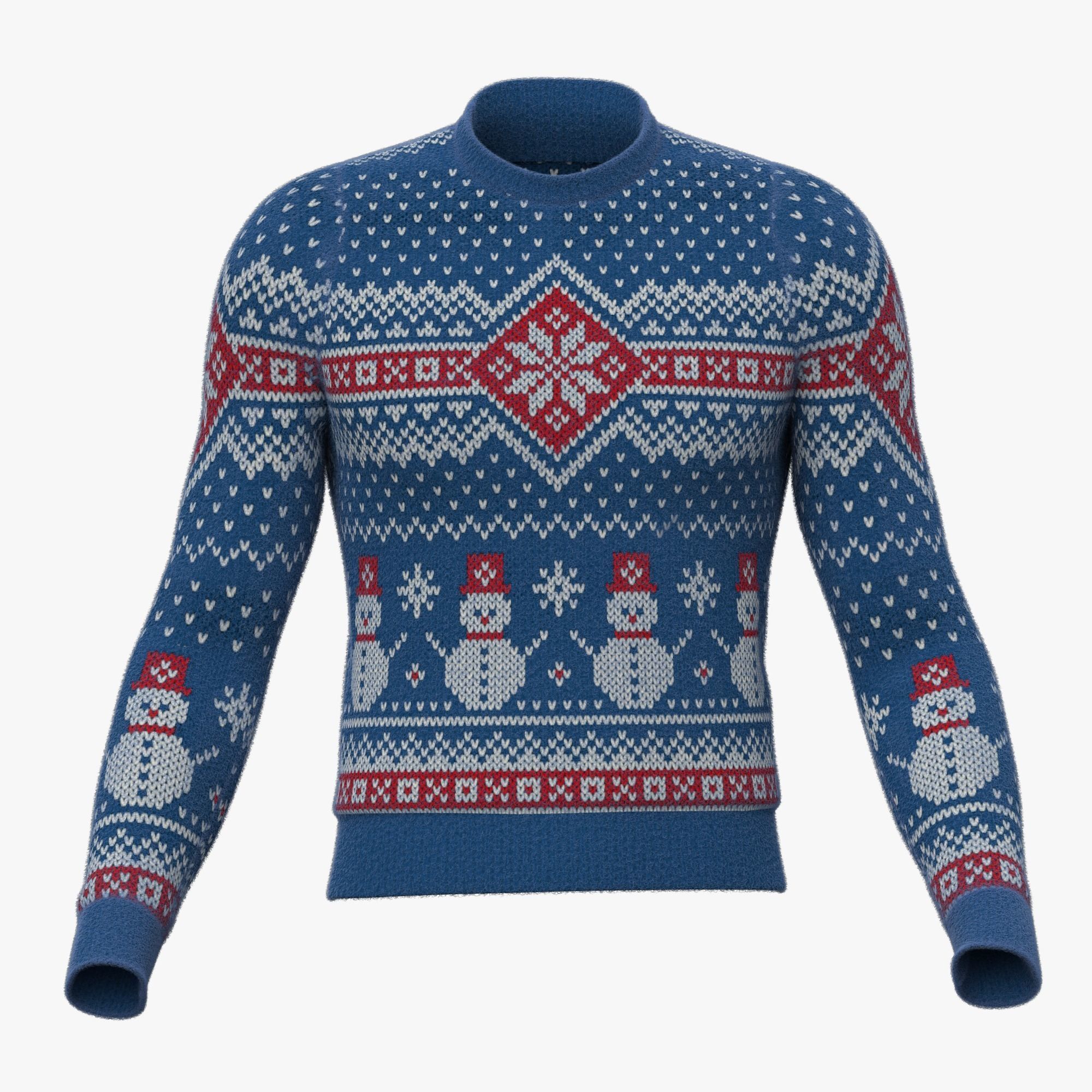 Christmas sweater 3D model_3