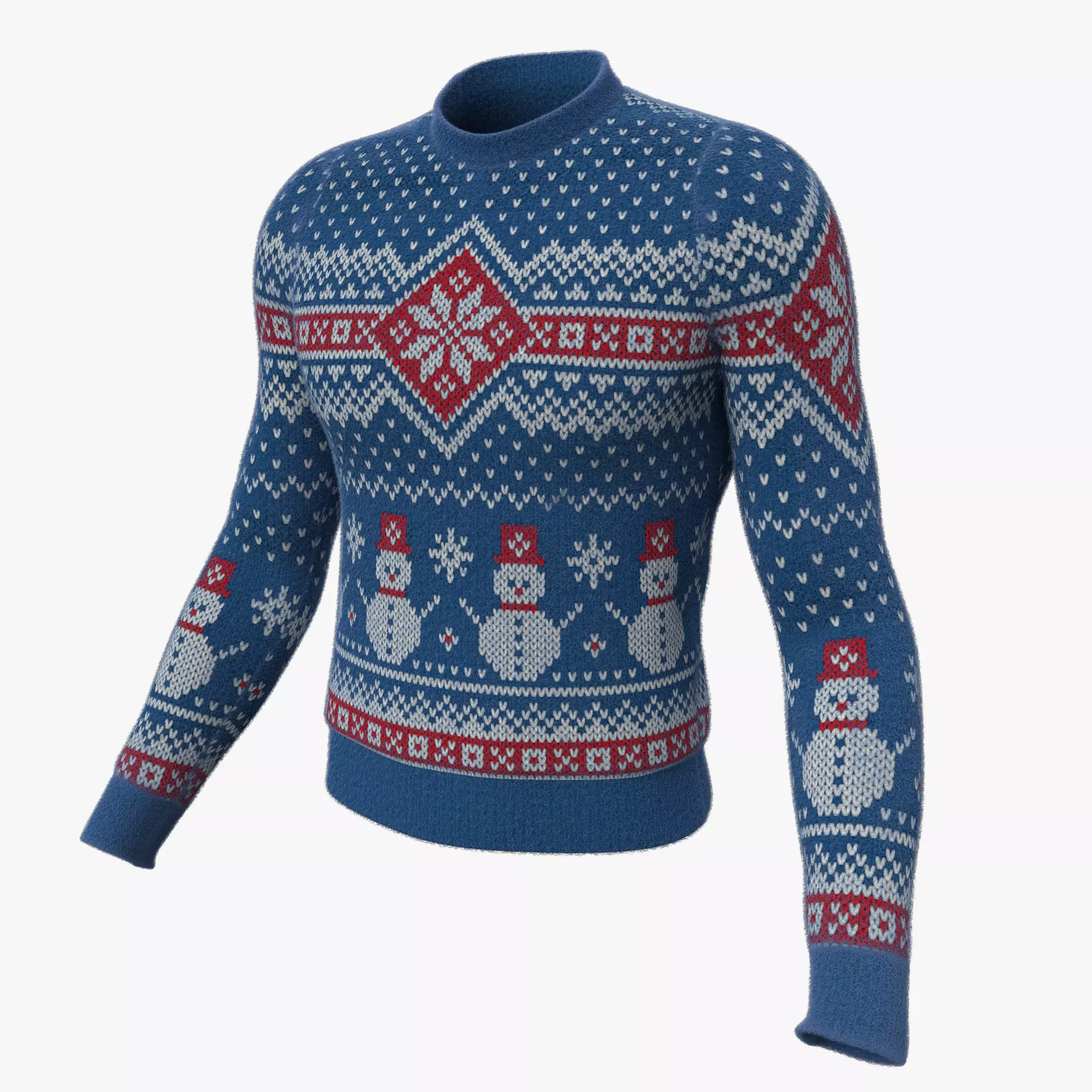 Christmas sweater 3D model_0