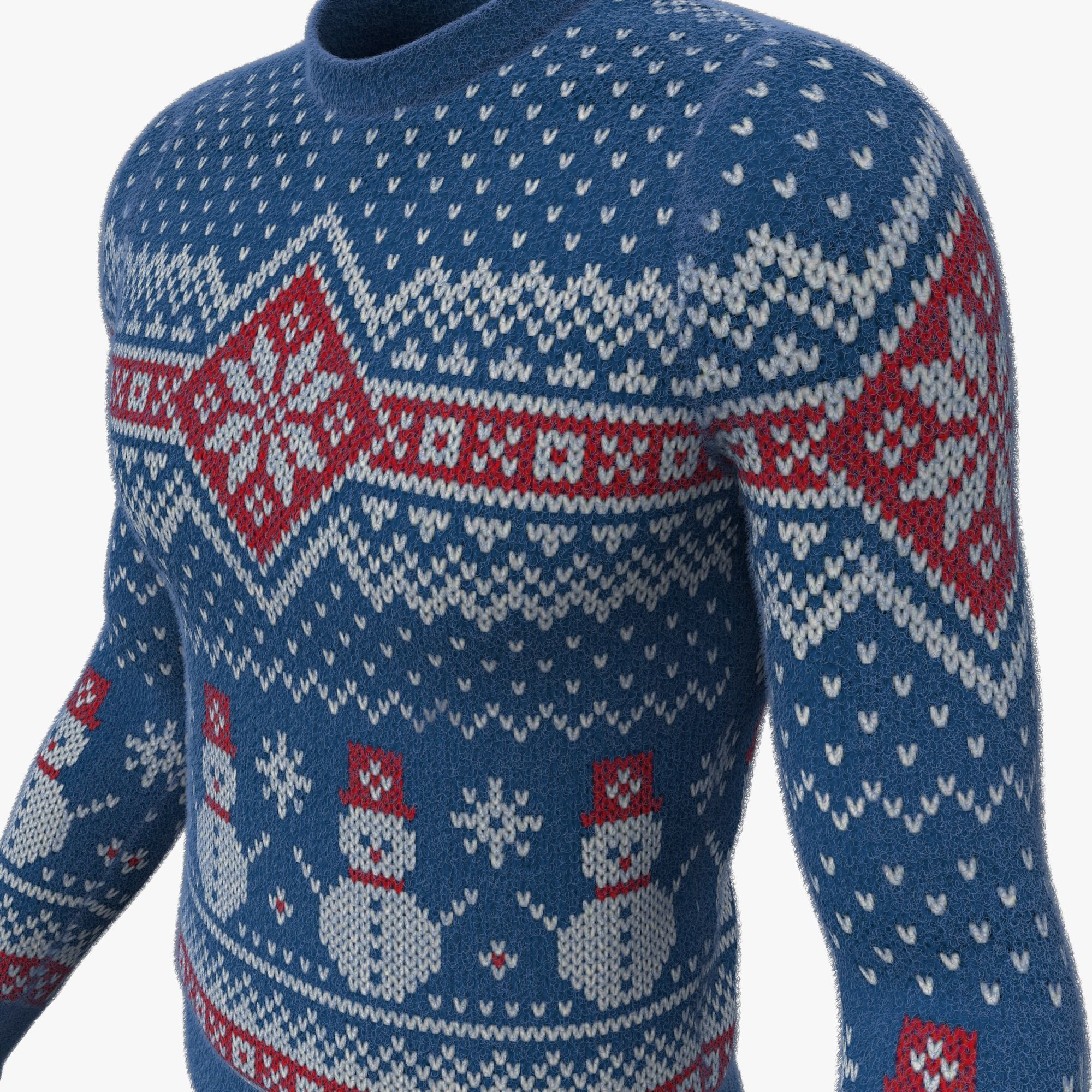 Christmas sweater 3D model_2