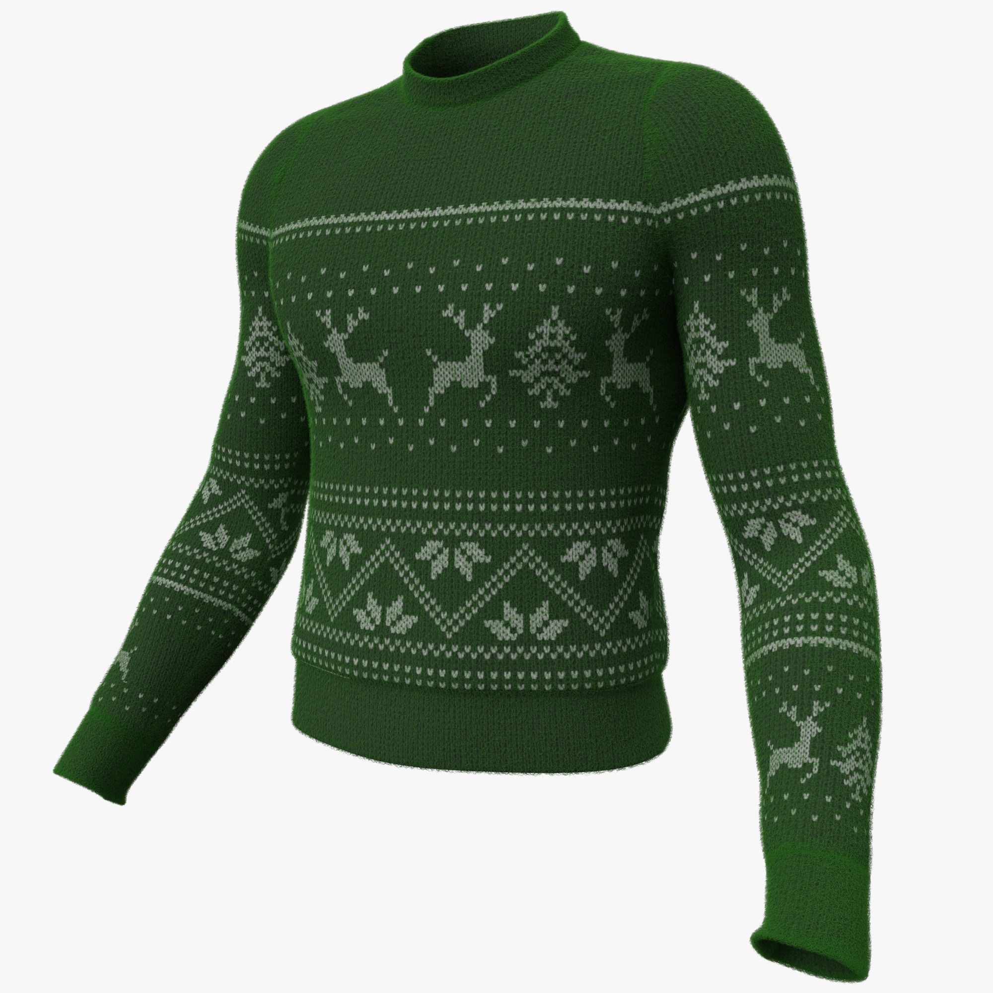 Christmas sweater 3D model_10
