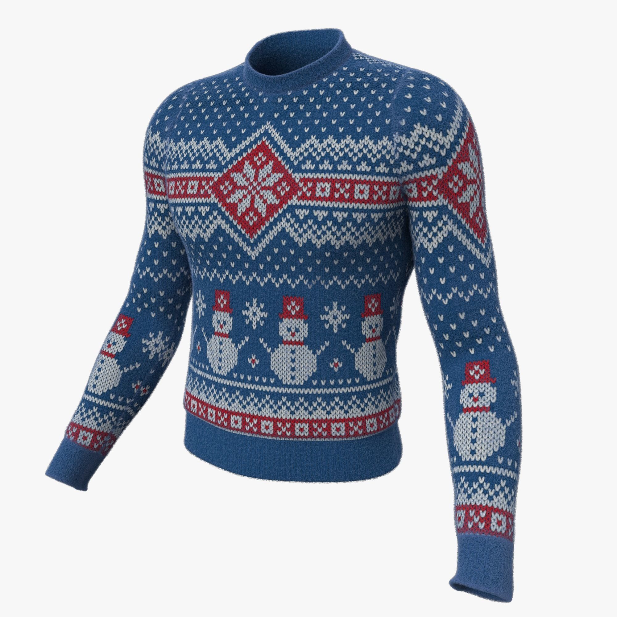 Christmas sweater 3D model_1
