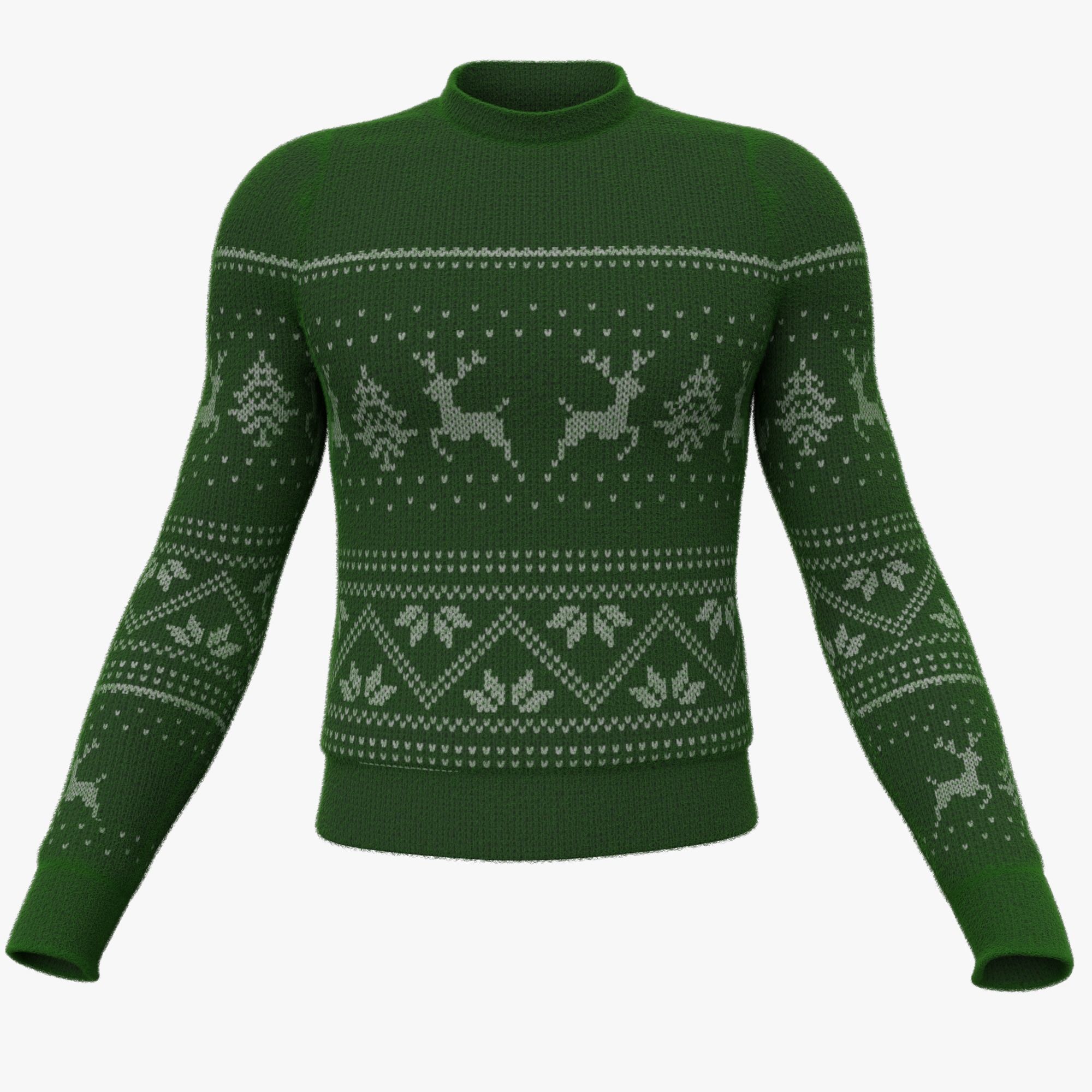 Christmas sweater 3D model_11