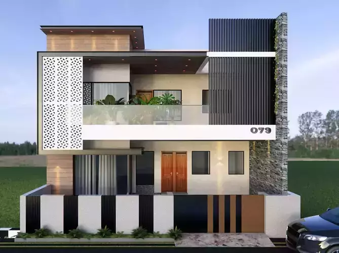 Modern House Beautiful Render 3D model