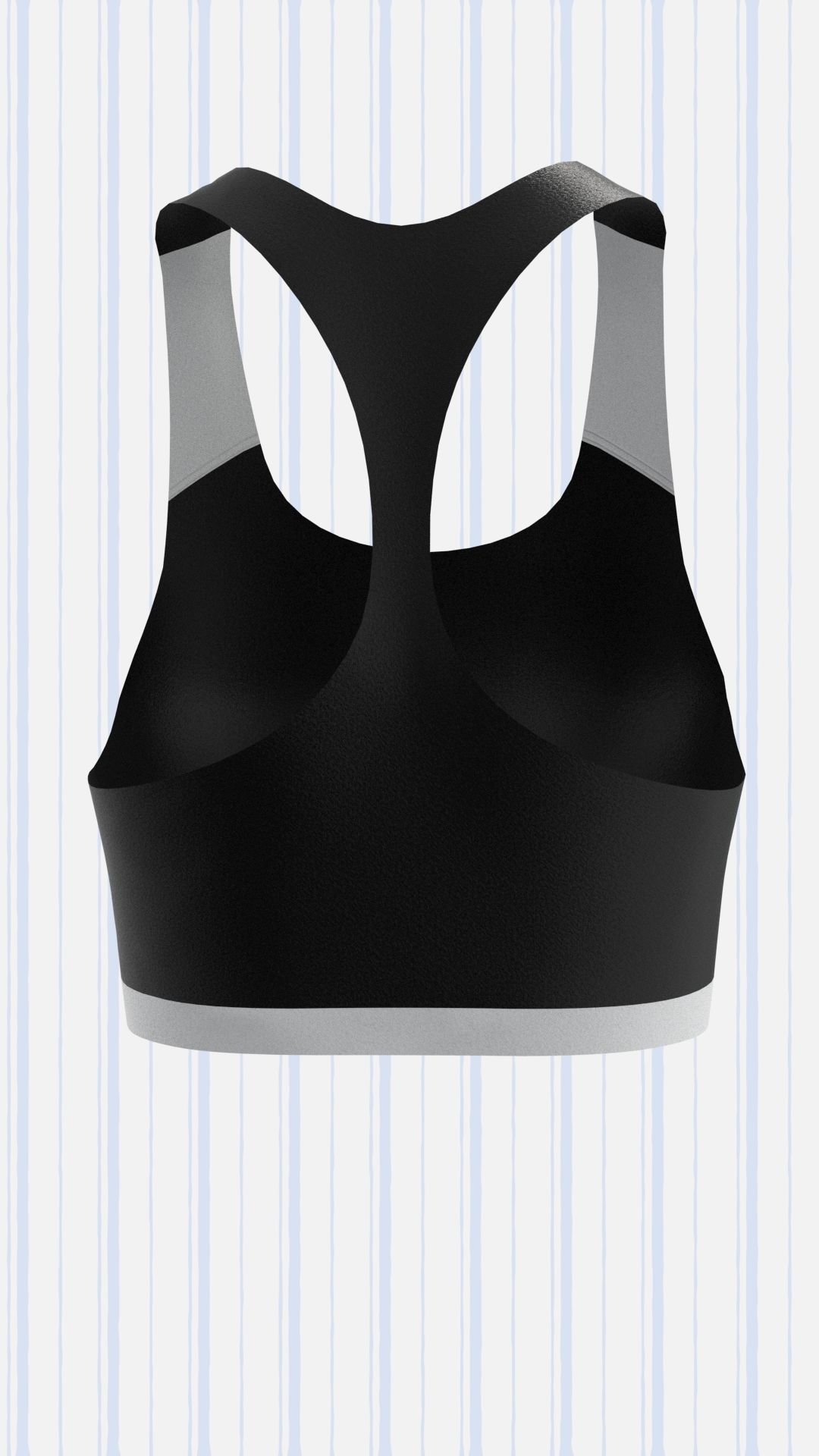 Racerback top and quilted trouser Low-poly 3D model_3