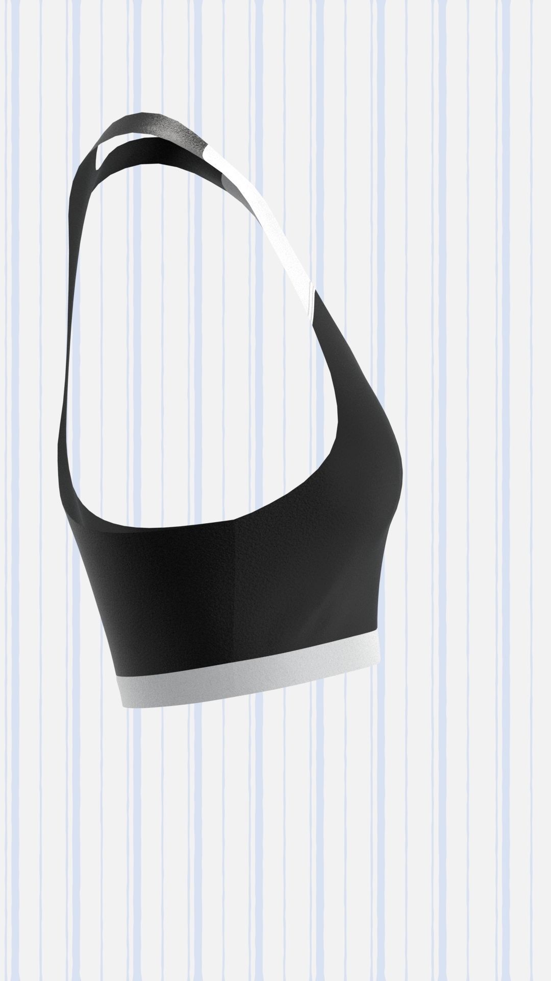 Racerback top and quilted trouser Low-poly 3D model_4