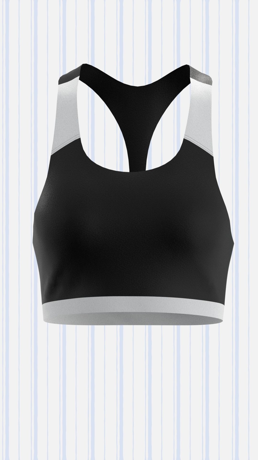 Racerback top and quilted trouser Low-poly 3D model_28