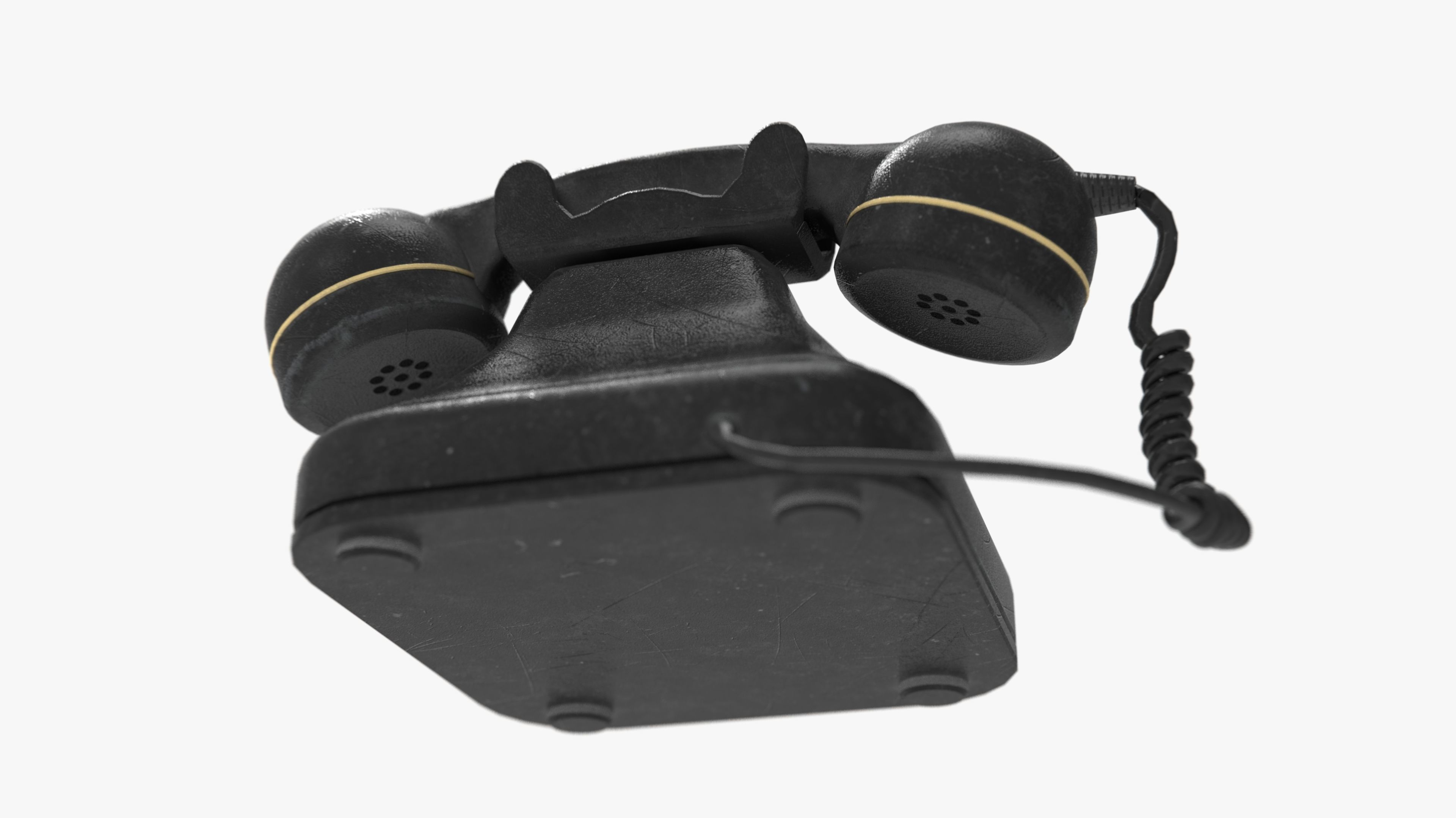 VINTAGE TELEPHONE 2 Low-poly 3D model_4