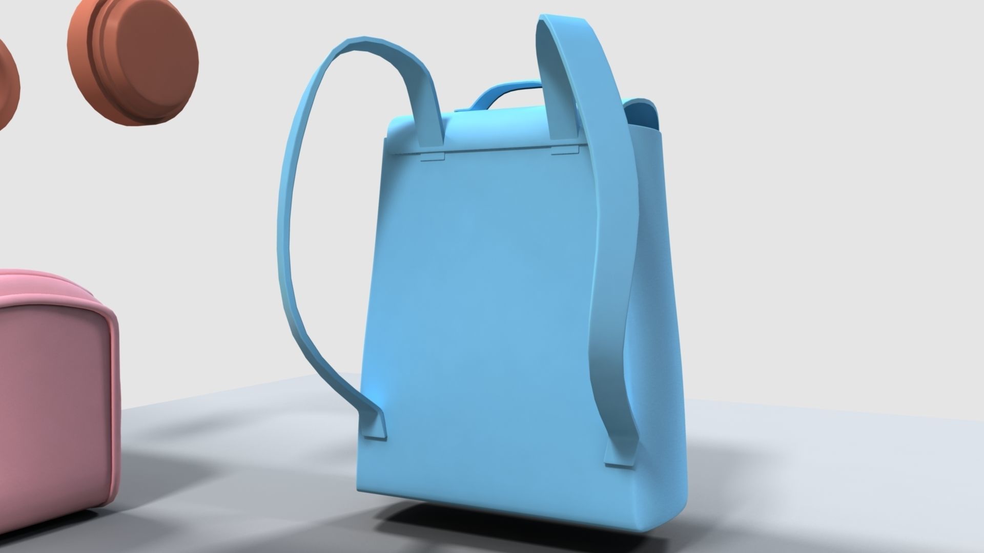 Barbie bag and box 3D model_7