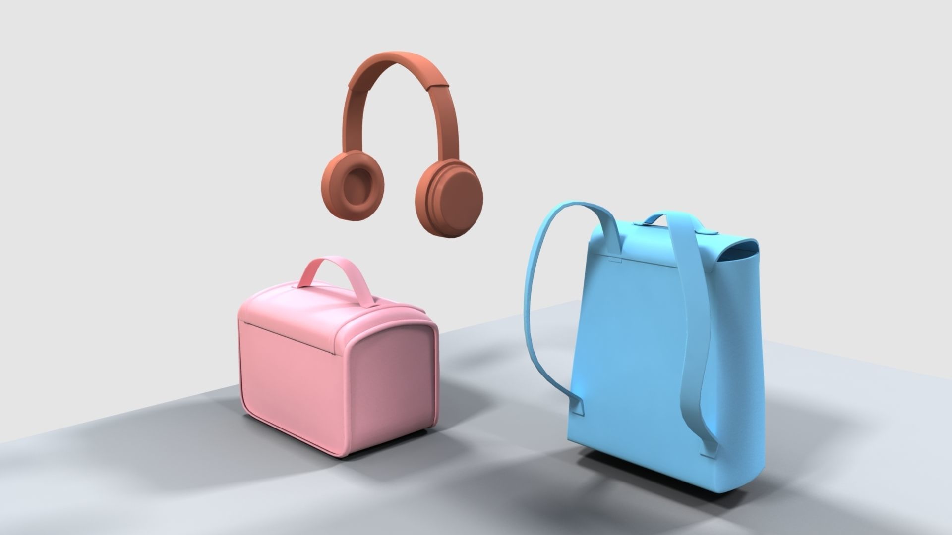 Barbie bag and box 3D model_23
