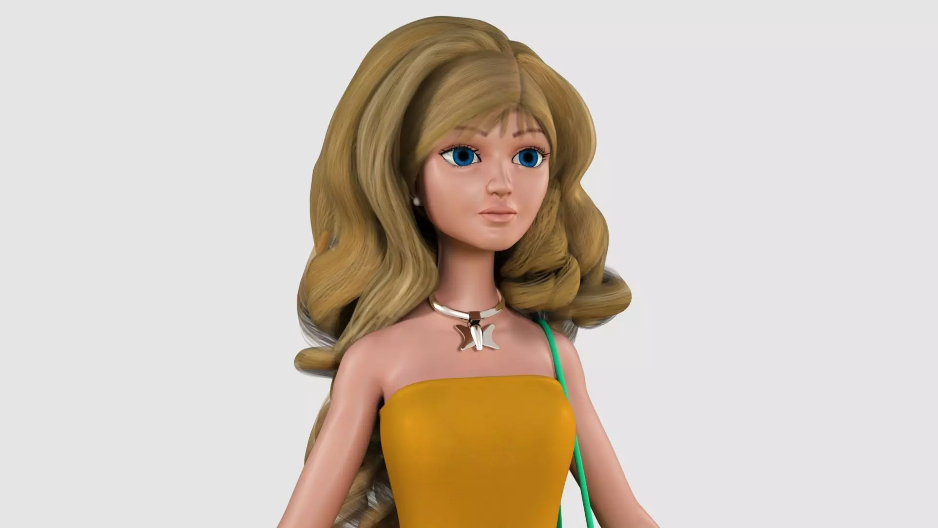 Barbie bag and box 3D model_0