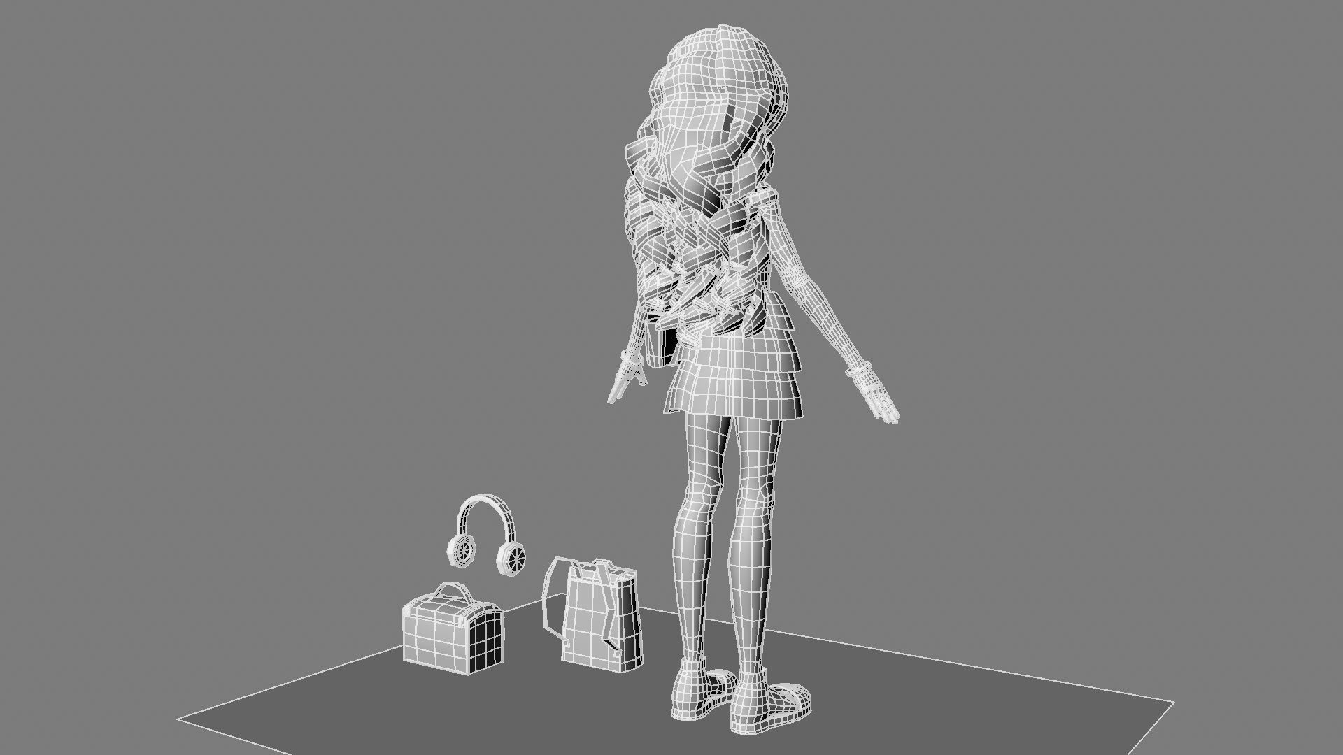 Barbie bag and box 3D model_37