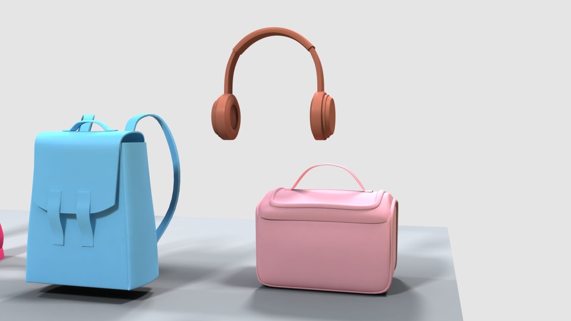 Barbie bag and box 3D model_25