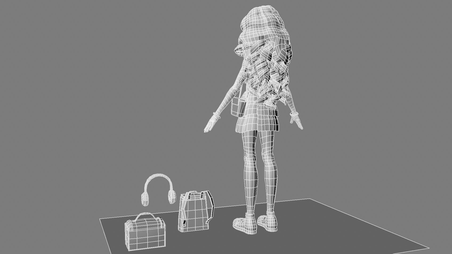 Barbie bag and box 3D model_33
