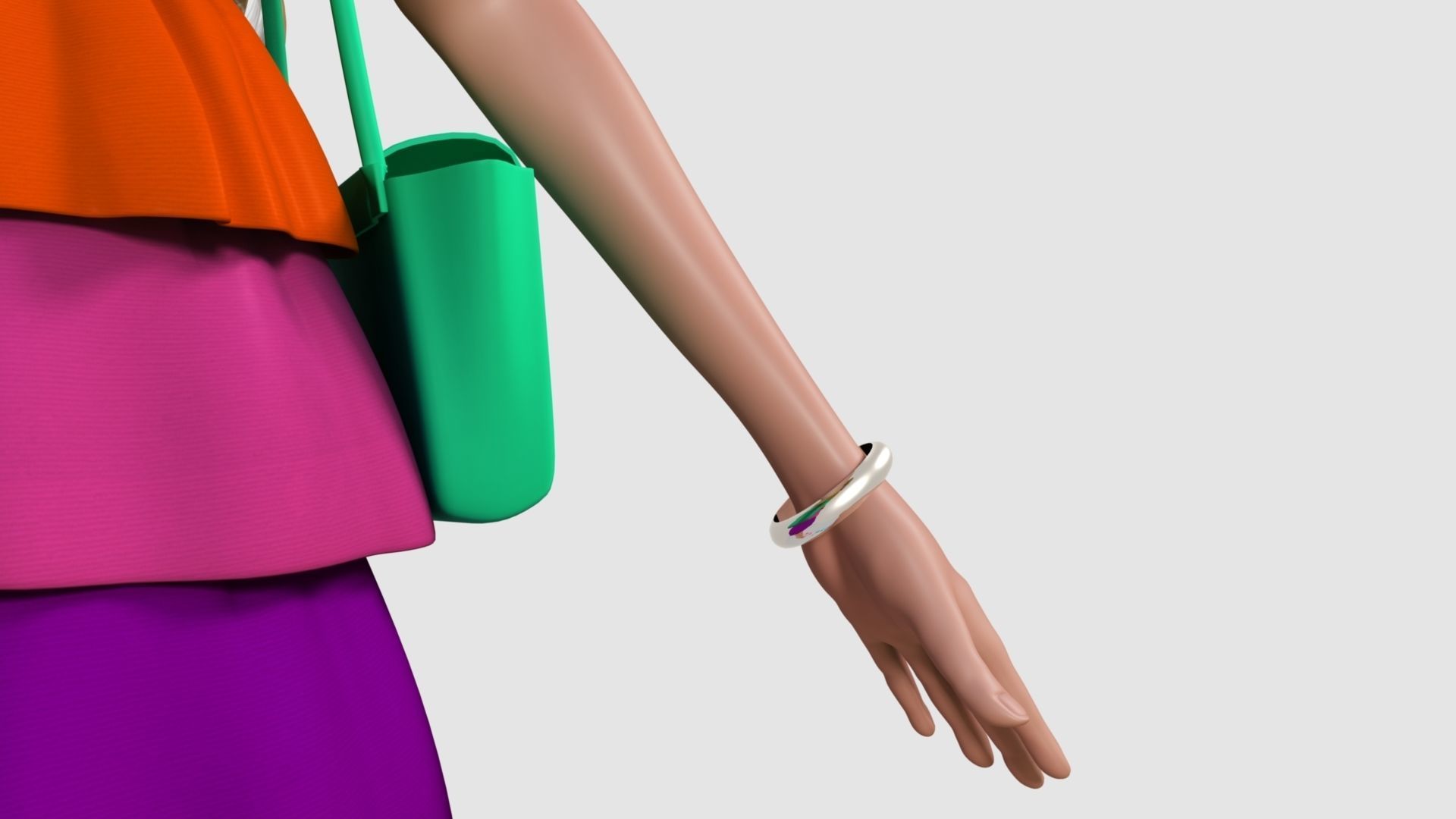 Barbie bag and box 3D model_28