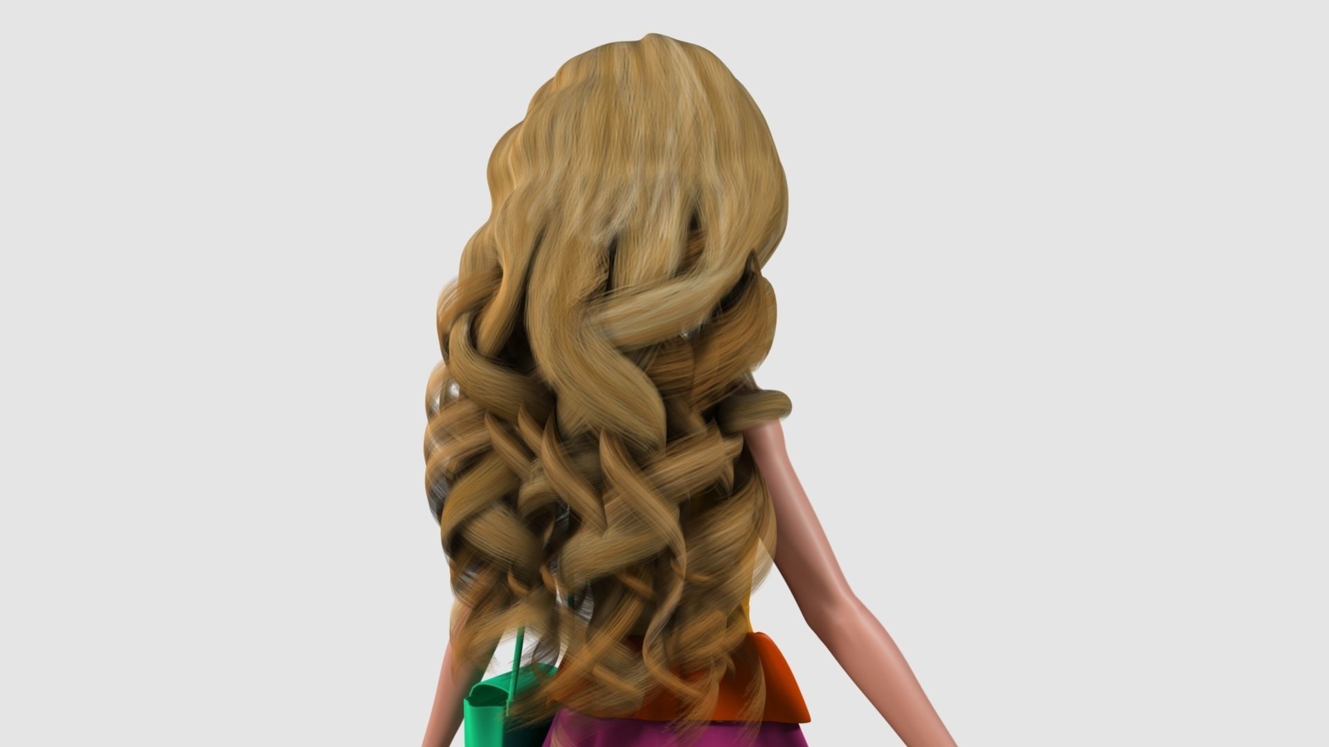 Barbie bag and box 3D model_9