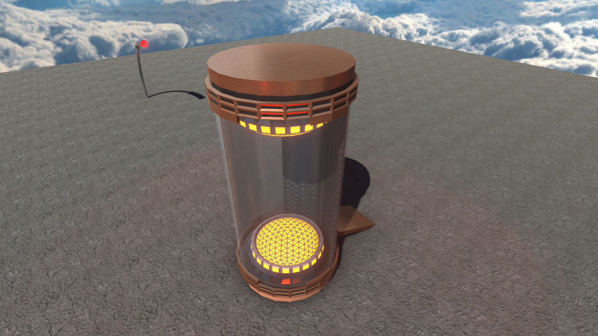 Sci-Fi Capsule Low-poly 3D model_2