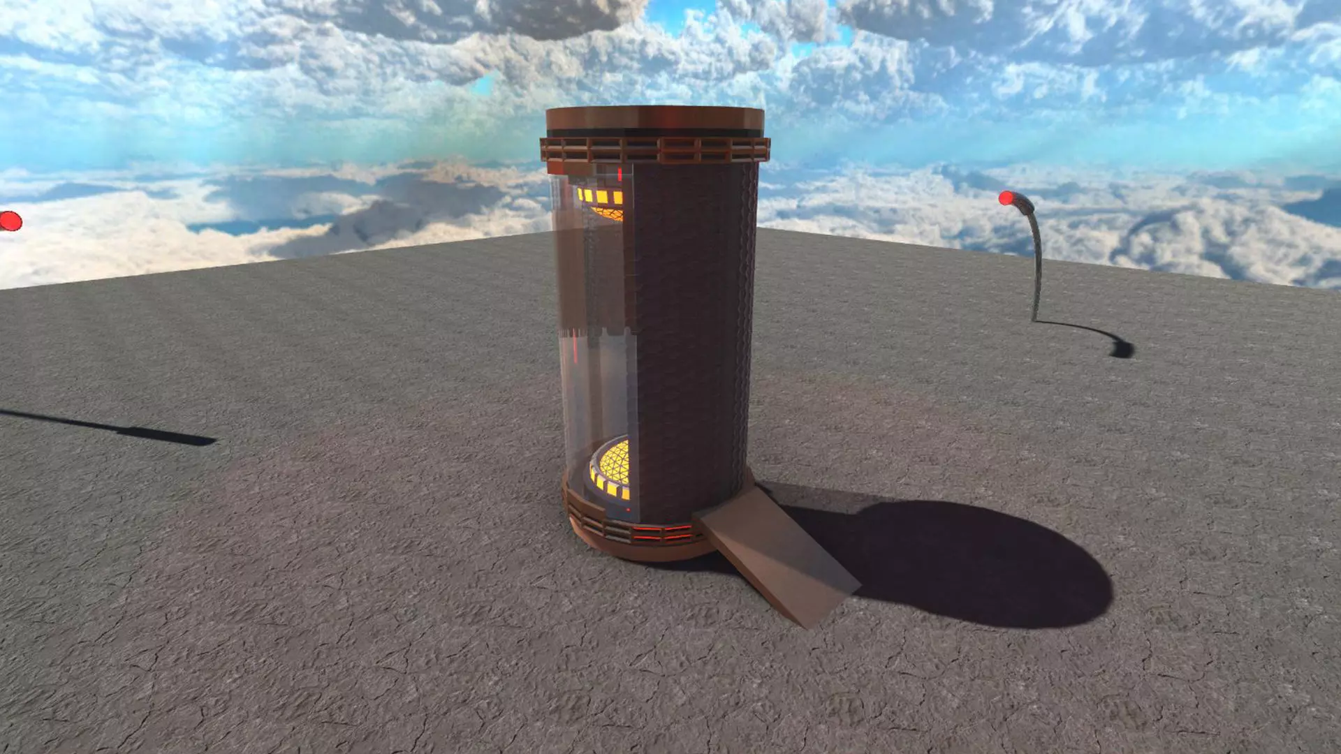 Sci-Fi Capsule Low-poly 3D model_0