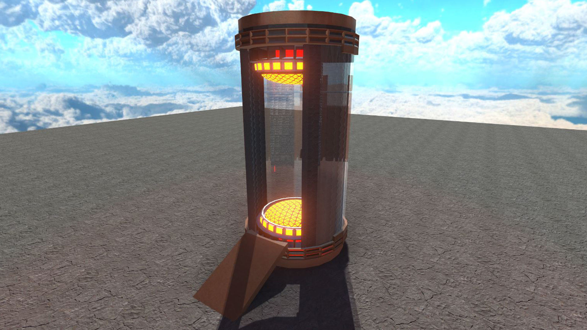 Sci-Fi Capsule Low-poly 3D model_3