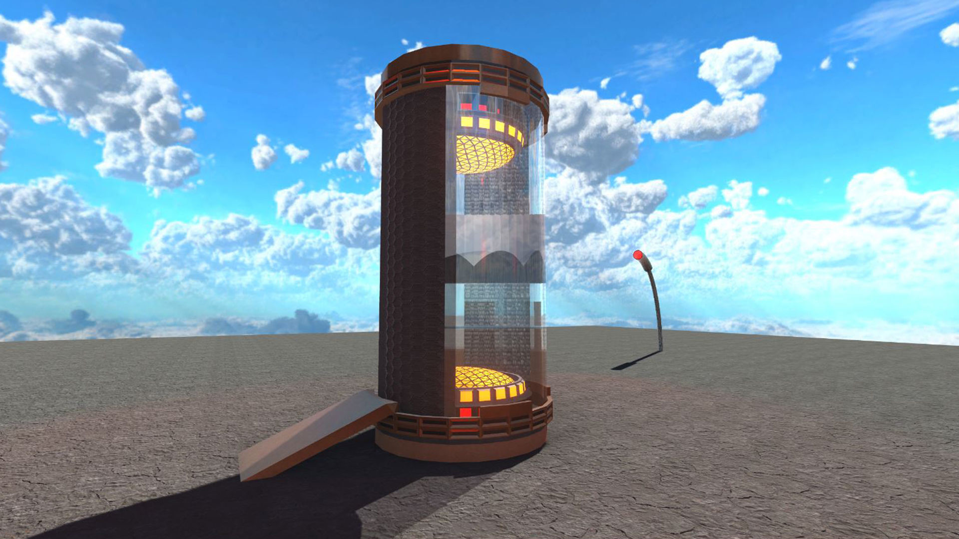 Sci-Fi Capsule Low-poly 3D model_1