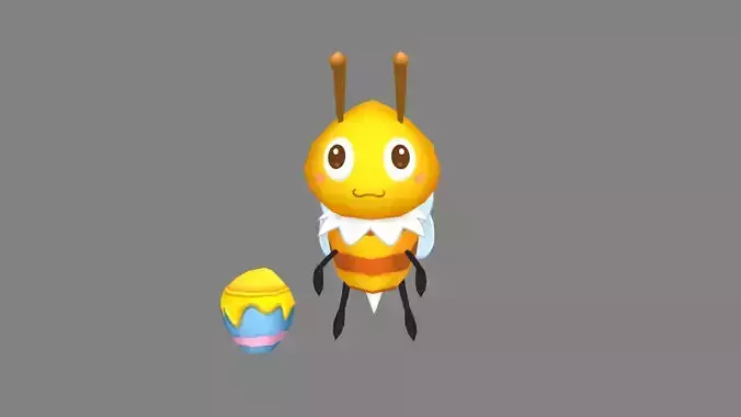 Cartoon bee - honey