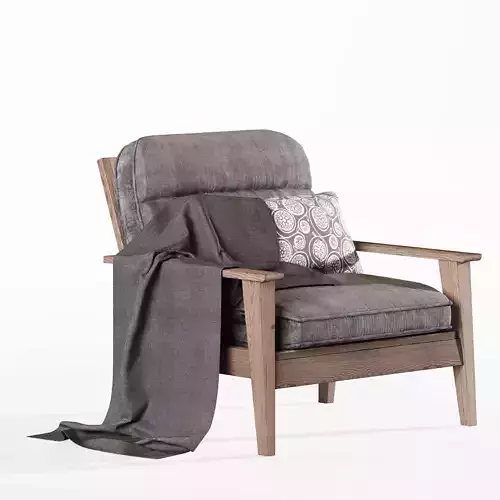 Armchair-k002 lounge chair with blanket