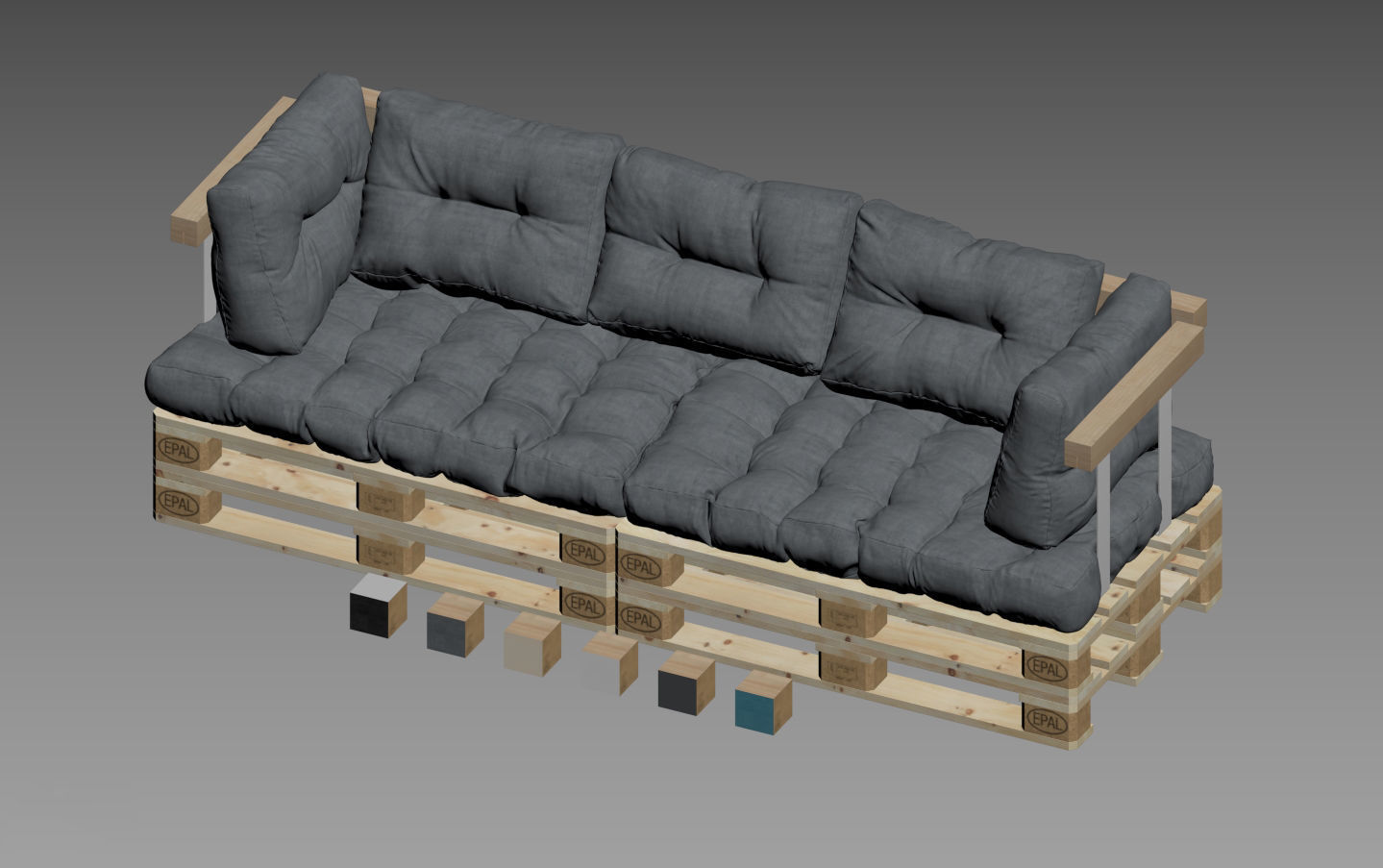 Pallet Sofa 3D model_11