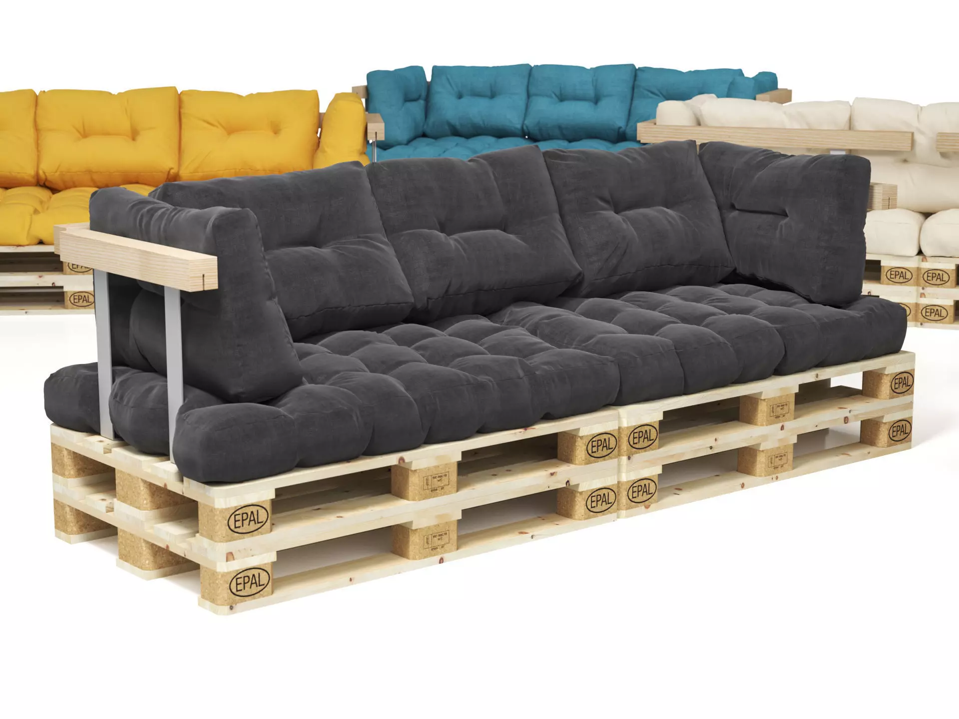 Pallet Sofa 3D model_0
