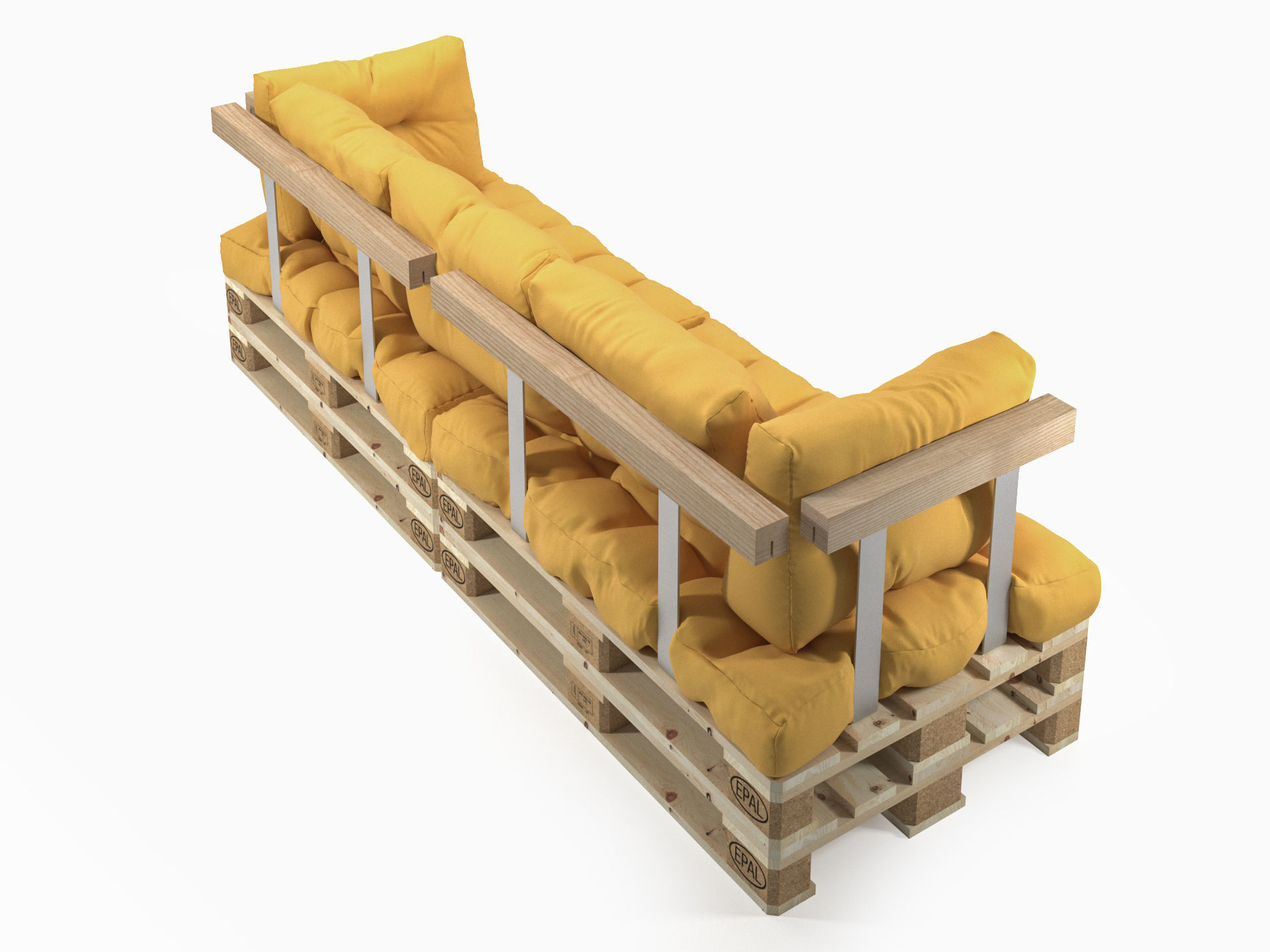 Pallet Sofa 3D model_7