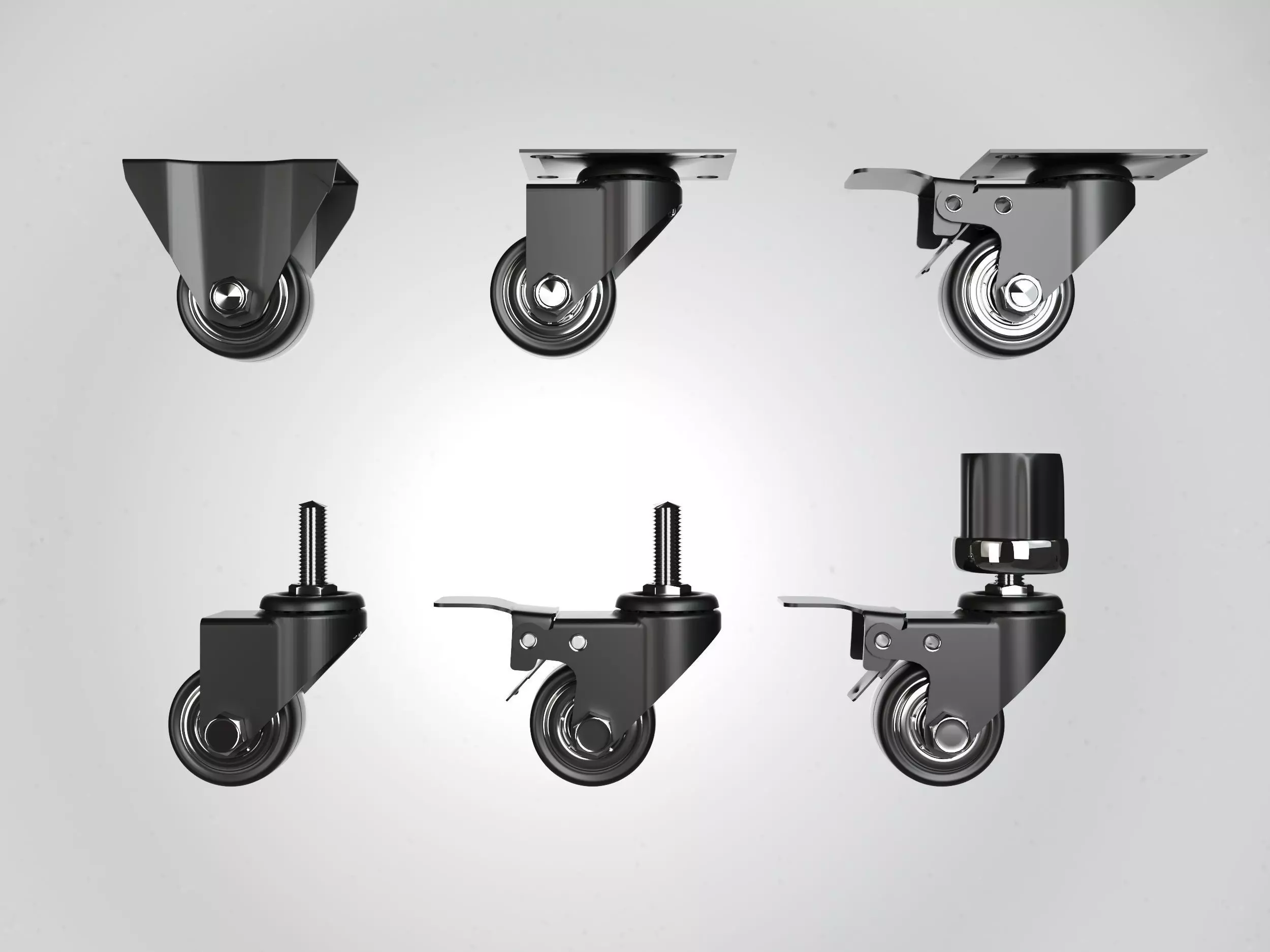 Industrial wheels 3D model_0