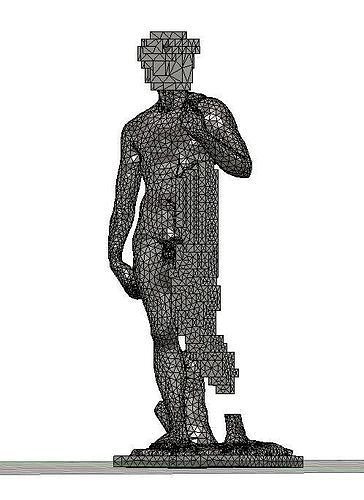Michelangelos David transformed 3D print model