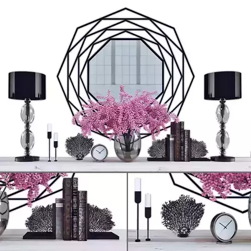 Decor set 075 Low-poly 3D model