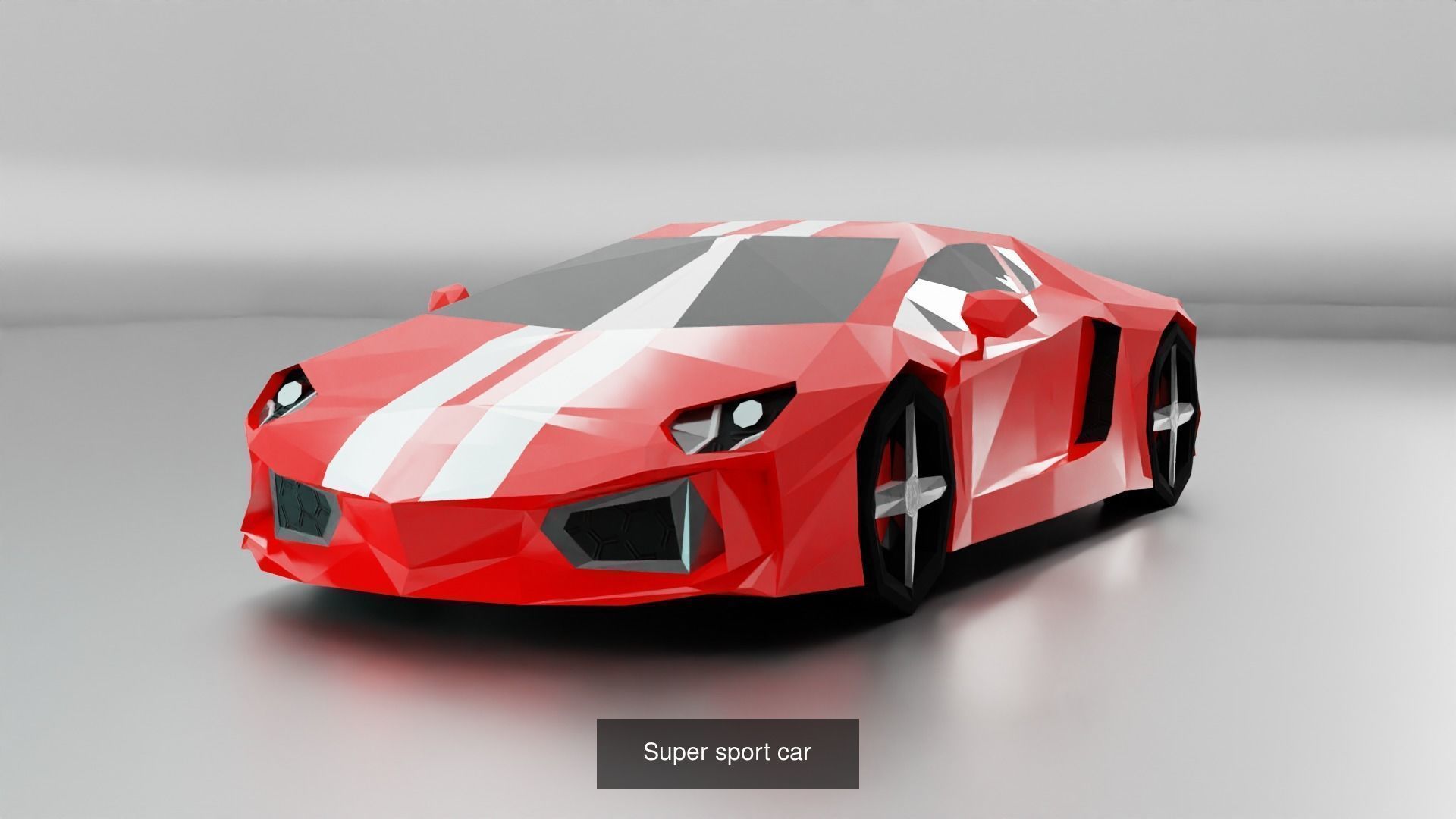 Low poly cars sports car 3D Model Collection_6
