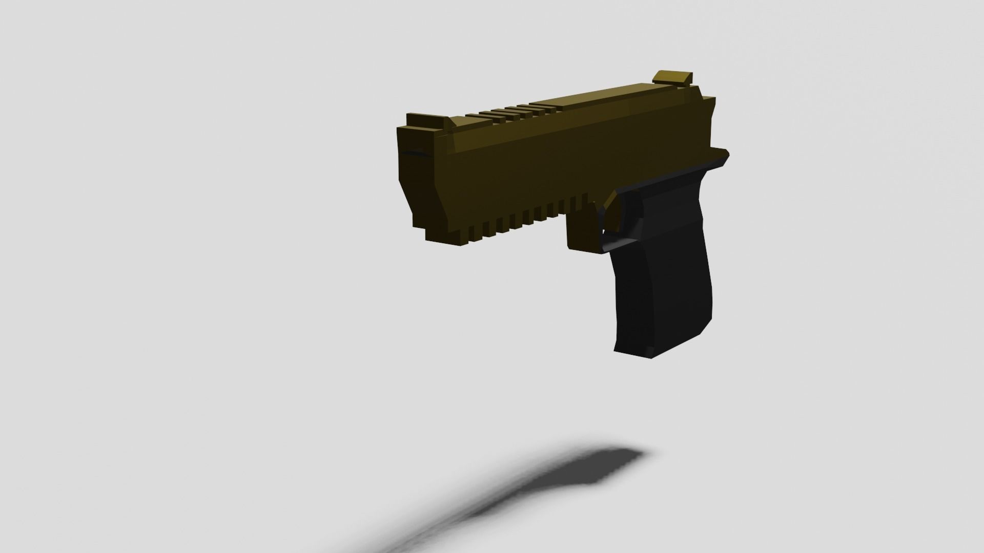 Desert Eagle Low-poly 3D model_6