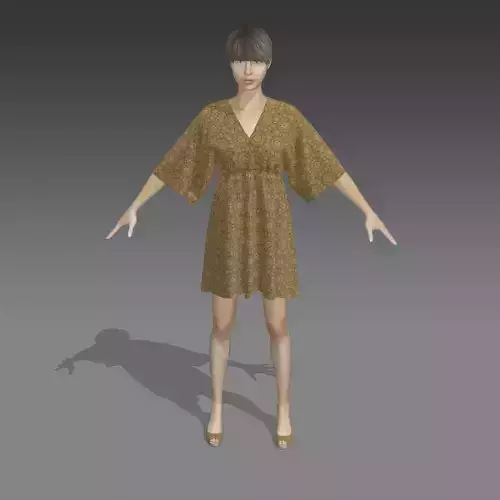 kimono woman in dress