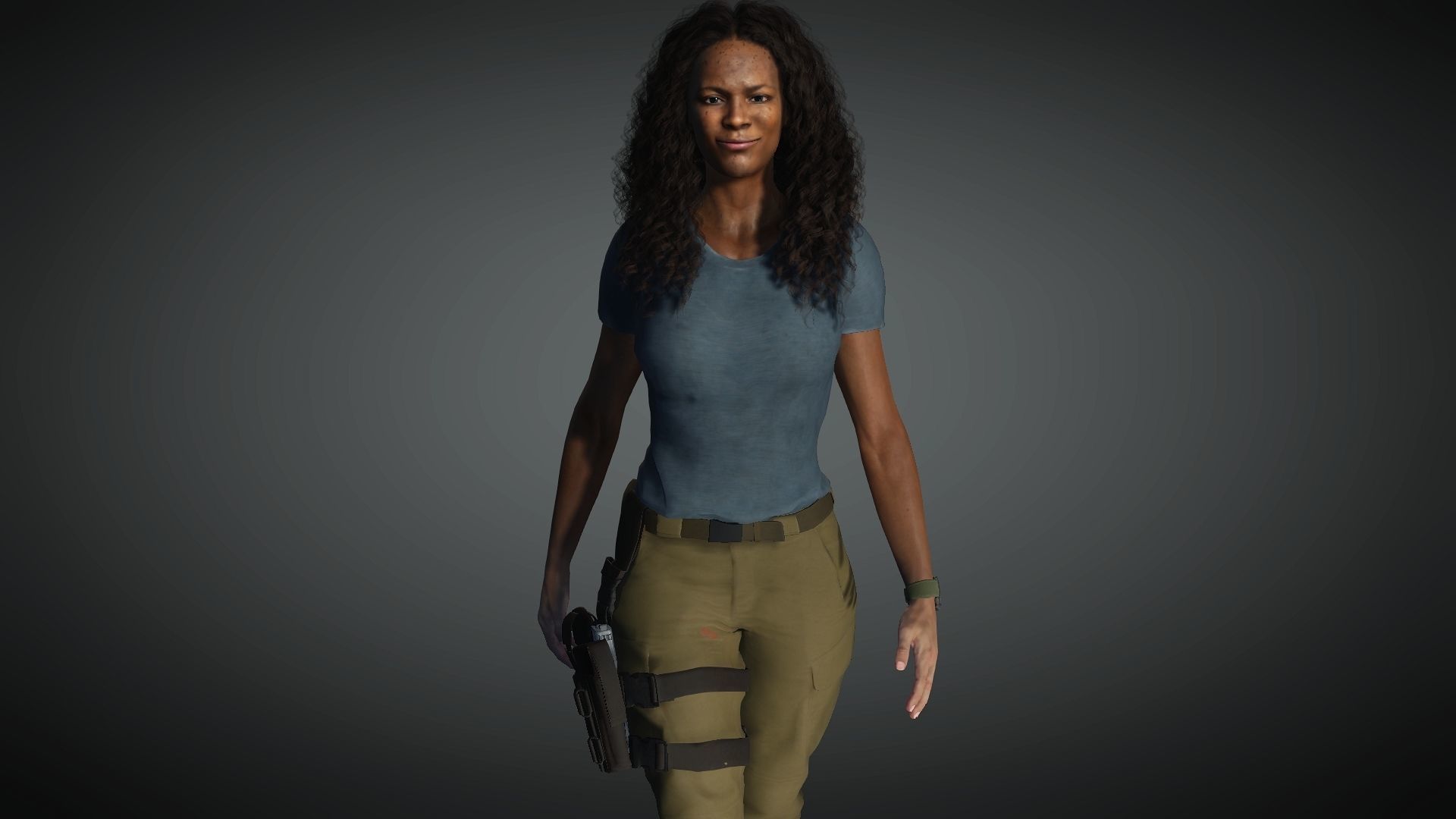 Nadine Ross from Uncharted 4 3D Model Low-poly 3D model_1