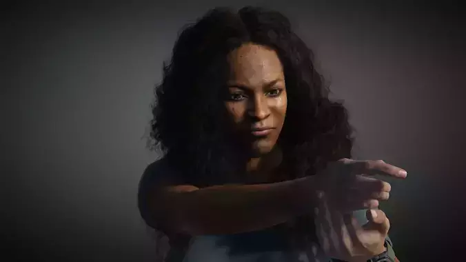 Nadine Ross from Uncharted 4 3D Model Low-poly 3D model