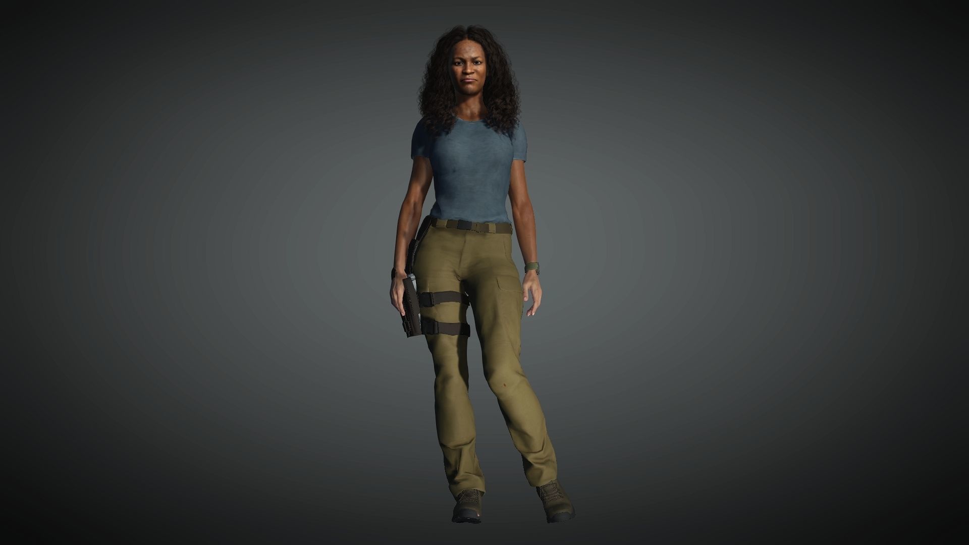 Nadine Ross from Uncharted 4 3D Model Low-poly 3D model_4