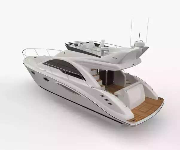 43 Foot Flybridge Yacht 3D model