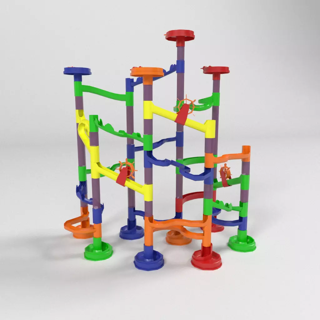 Ball circuit Lowpoly  Low-poly 3D model_0