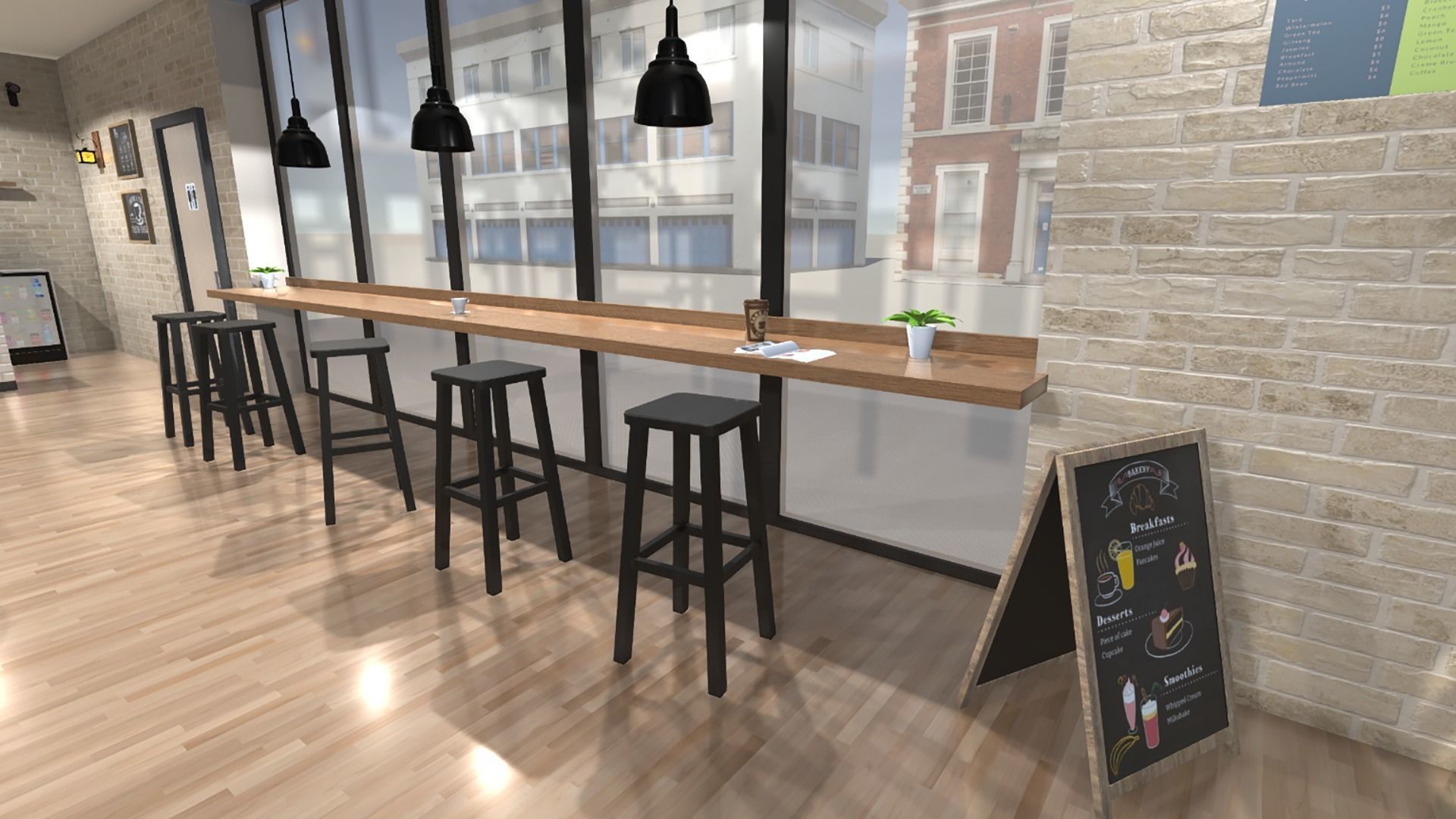 Coffee Shop Low-poly 3D model_10
